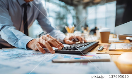 professional working on artificial intelligence strategy planning desk 137695030