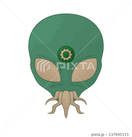Illustration of Alien Head Illustration of Alien Head 137695153