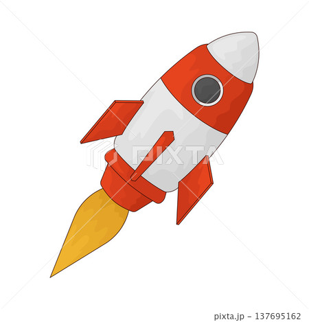 Illustration of rocket 137695162