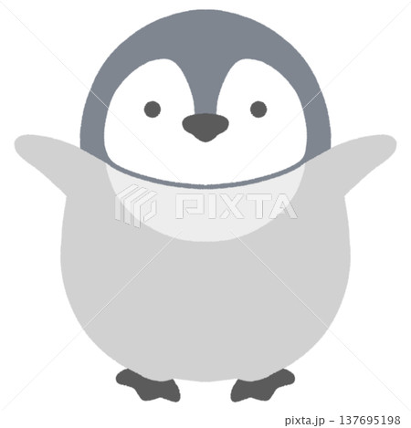 コウテイペンギン　赤ちゃん　イラスト 137695198