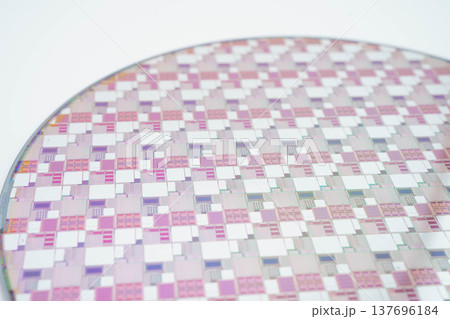Silicon wafer for manufacturing semiconductor of integrated circuit. 137696184