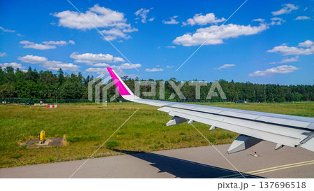 Bright sky with scattered clouds above 137696518