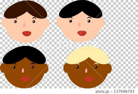 各種男孩臉部的圖標 137696783