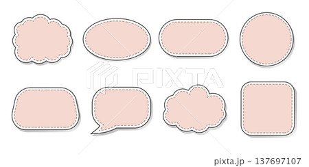 Note frames set decorative borders for messages labels and paper notes Note frames set decorative borders for messages labels and paper notes 137697107