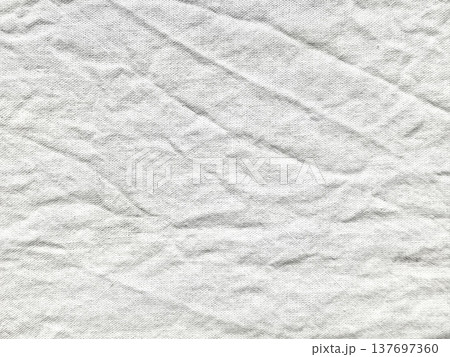 soft light gray wrinkled fabric texture background with fine weave detail for web design, print media, branding identity, textile mockup, minimalist layout, and neutral abstract surface use 137697360
