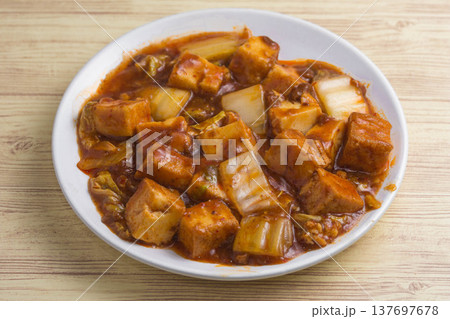 厚揚げの白菜マーボー 厚揚げの白菜マーボー 137697678