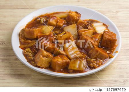 厚揚げの白菜マーボー 厚揚げの白菜マーボー 137697679