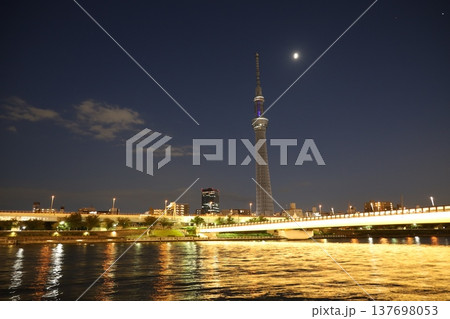 隅田川から望むスカイツリー 隅田川から望むスカイツリー 137698053