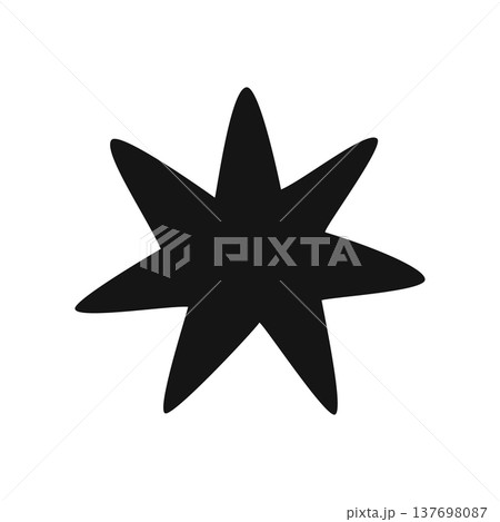 Minimal pointed starburst symbol isolated on background. Hand drawn sparkle star icon vector design element. Minimal pointed starburst symbol isolated on background. Hand drawn sparkle star icon vector design element. 137698087