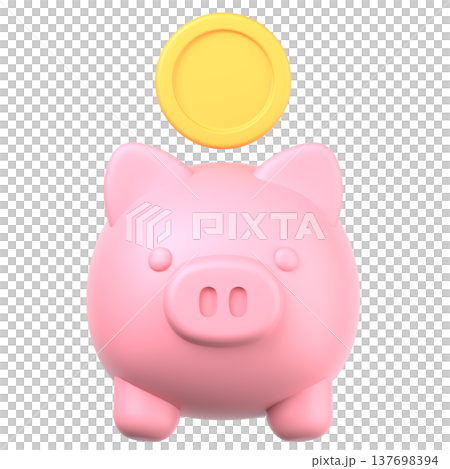 3D小豬存錢筒圖標 137698394