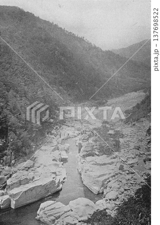 古写真　1894年　長野県上松町　木曽川の寝覚の床 137698522