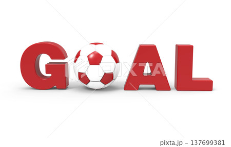 3D goal text on white background 3D goal text on white background 137699381