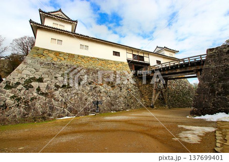 彦根八景・琵琶湖八景に選定される… 国宝『彦根城』の【天秤櫓と廊下橋】 137699401