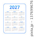 Modern 2027 Annual Calendar Template 137699676