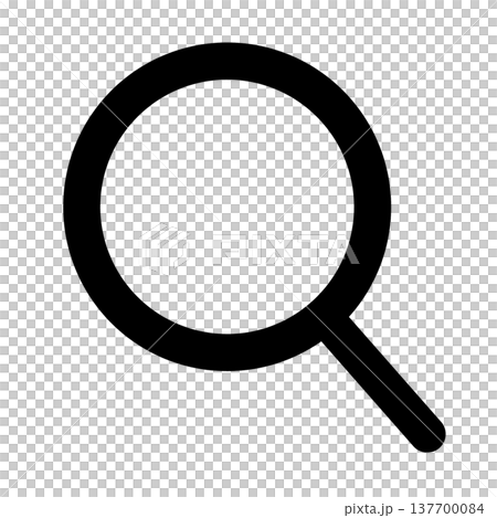 検索アイコン 虫眼鏡マーク シンプルな線画アイコン 137700084