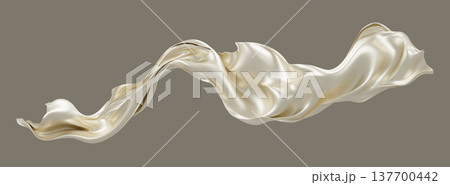 Elegant pearl white silk fabric flowing for luxury product background cosmetic brand and fashion design Elegant pearl white silk fabric flowing for luxury product background cosmetic brand and fashion design 137700442