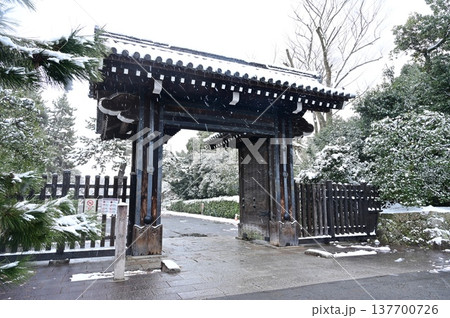蛤御門の雪景色(京都御苑) 蛤御門の雪景色(京都御苑) 137700726