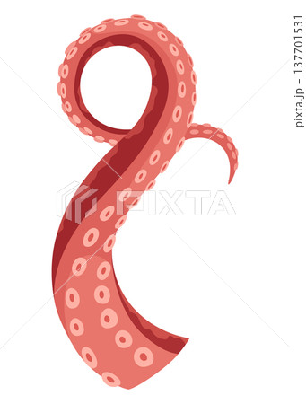 Octopus tentacles or sea squid icon. Spooky...のイラスト素材 [137701531] - PIXTA
