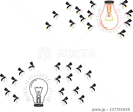 mosquito insects flying toward glowing bulb at night showing pest behavior around home lighting mosquito insects flying toward glowing bulb at night showing pest behavior around home lighting 137701639