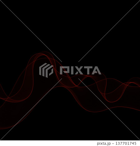 Minimalist digital background with red energy wave in the form of a smooth trail on a dark background. Eps 10 Minimalist digital background with red energy wave in the form of a smooth trail on a dark background. Eps 10 137701745