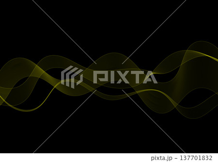 Abstract golden composition of several intertwined wavy lines on a black background for modern digital design. Eps 10 Abstract golden composition of several intertwined wavy lines on a black background for modern digital design. Eps 10 137701832