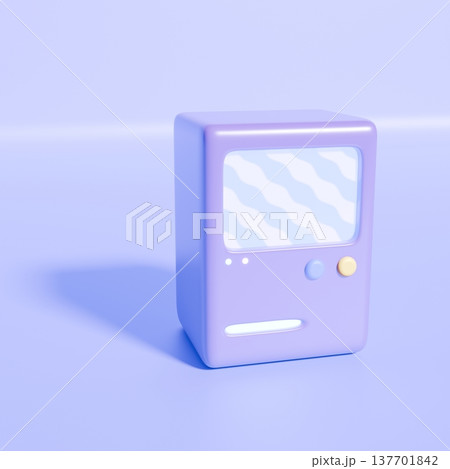 90sな3dのレトロなモニター風ガジェット 137701842