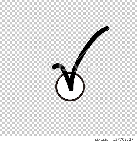 シンプルなチェックマークアイコンセット　確認・OK・承認マーク 137702327