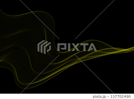 Modern futuristic composition of smoothly curved golden lines on dark. Eps 10 Modern futuristic composition of smoothly curved golden lines on dark. Eps 10 137702490