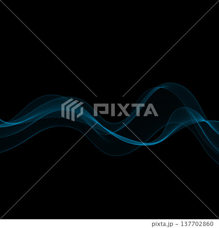Elegant blue mesh abstraction with smooth motion effect on a deep black background. Eps 10 Elegant blue mesh abstraction with smooth motion effect on a deep black background. Eps 10 137702860