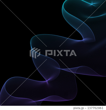 Abstract background for a banner with neon curved thin lines. Eps 10 Abstract background for a banner with neon curved thin lines. Eps 10 137702861