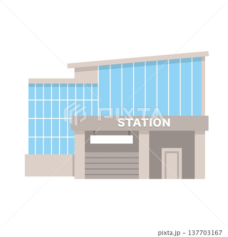 駅の建物イラスト 駅の建物イラスト 137703167