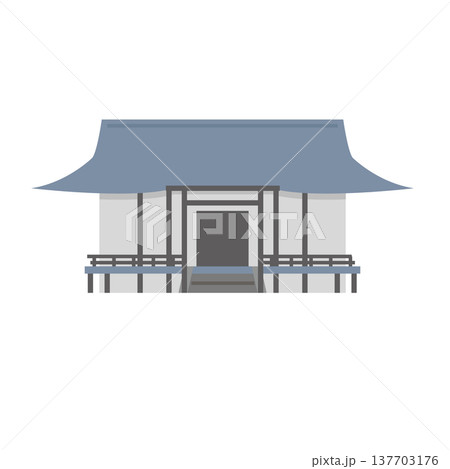 日本の寺の建物イラスト 日本の寺の建物イラスト 137703176