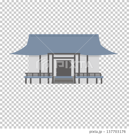 日本の寺の建物イラスト 日本の寺の建物イラスト 137703176