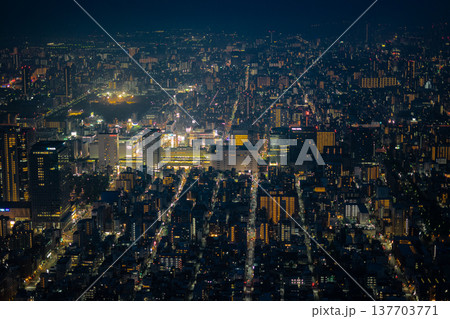 東京の街並み（東京スカイツリーから撮影） 137703771