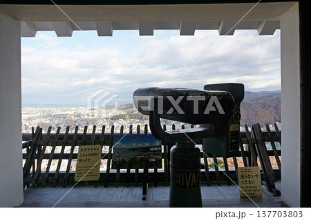伊予松山城 天守閣最上階からの眺め 伊予松山城 天守閣最上階からの眺め 137703803