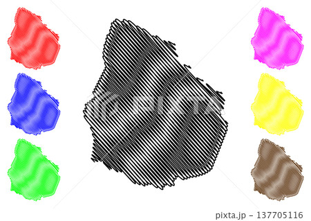 Montanha municipality (Espirito Santo state, Municipalities of Brazil, Federative Republic of Brazil) map vector illustration, scribble sketch Montanha map 137705116
