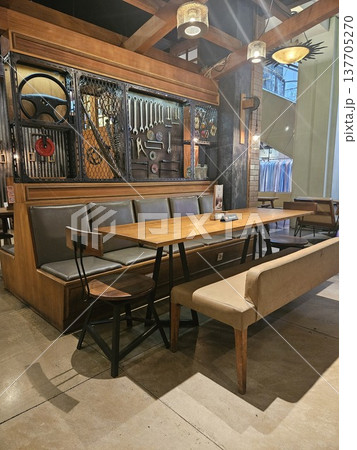 this is interior at one famous cafe in Jakarta city  137705270