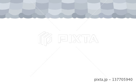 かわいい瓦屋根のイラスト素材_16:9 137705940