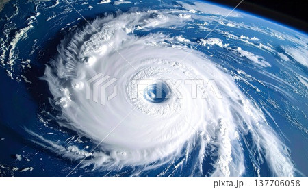 宇宙から観た台風、ハリケーンのイメージ画像 137706058