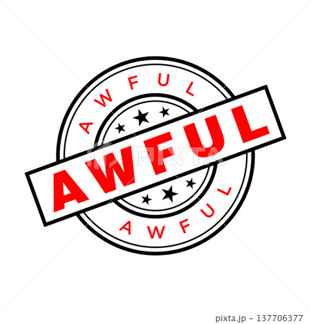 Awful Letter Rubber Stamp Template Design Awful Letter Rubber Stamp Template Design 137706377
