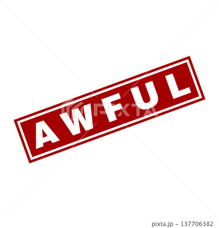 Awful Letter Rubber Stamp Template Design 137706382