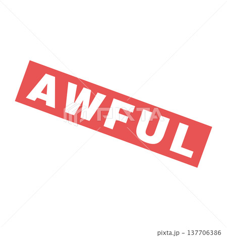Awful Letter Rubber Stamp Template Design 137706386