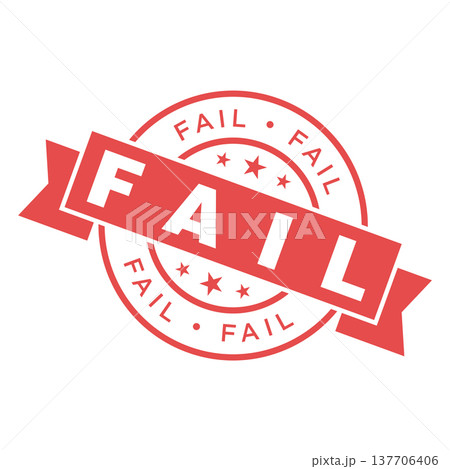 Fail Letter Rubber Stamp Template Design 137706406