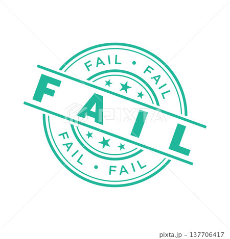 Fail Letter Rubber Stamp Template Design 137706417