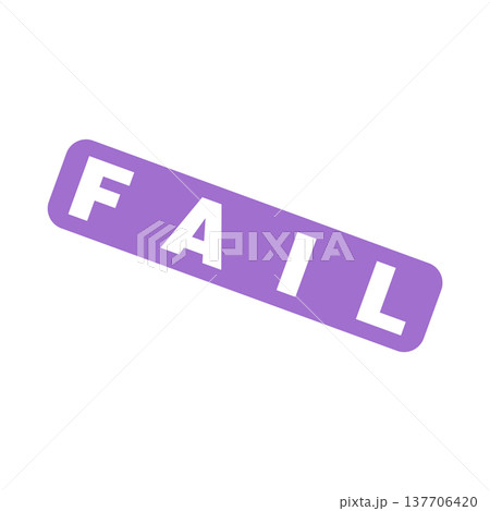 Fail Letter Rubber Stamp Template Design 137706420