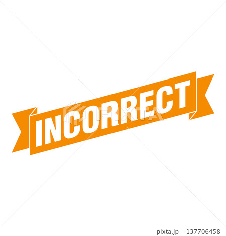 Incorrect Letter Rubber Stamp Template Design 137706458