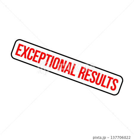 Exceptional Results Letter Rubber Stamp Template 137706822