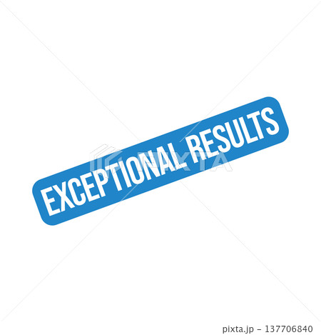 Exceptional Results Letter Rubber Stamp Template 137706840