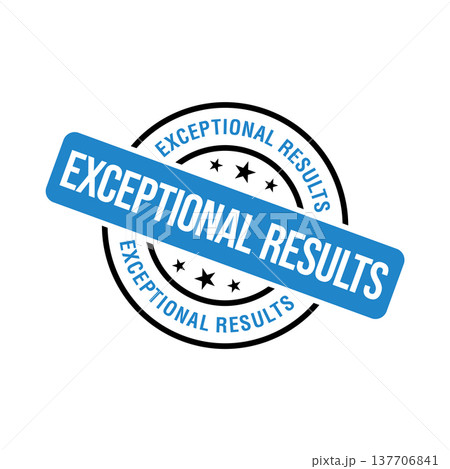 Exceptional Results Letter Rubber Stamp Template 137706841