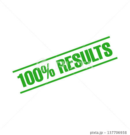 100% Results Letter Rubber Stamp Template 137706938